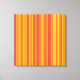 Orange Red Yellow Stripes Canvas Print