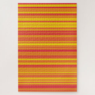 Orange Red Yellow Stripes Jigsaw Puzzle