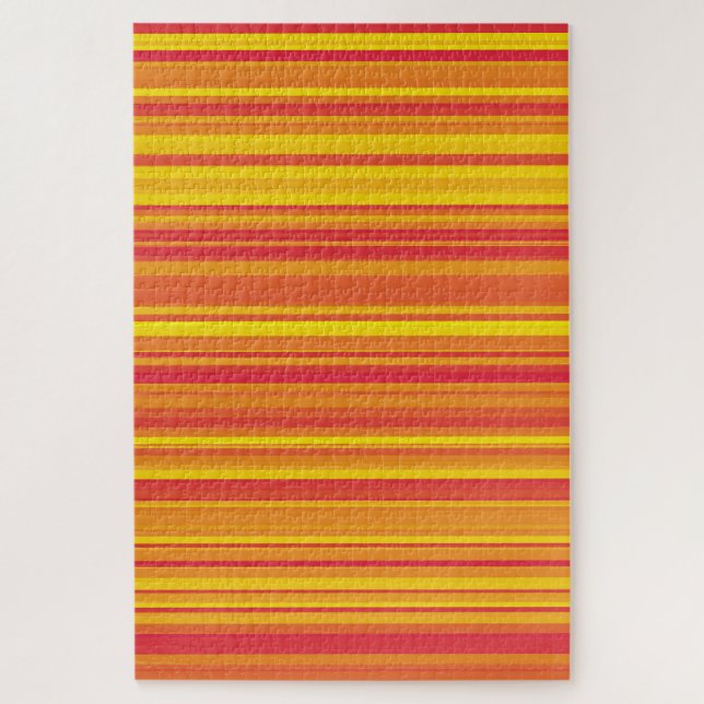 Orange Red Yellow Stripes Jigsaw Puzzle (Vertical)