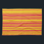 Orange Red Yellow Stripes Kitchen Towel<br><div class="desc">Orange Red Yellow Stripes kitchen towel</div>