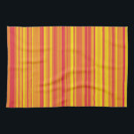 Orange Red Yellow Stripes Kitchen Towel<br><div class="desc">Orange Red Yellow Stripes kitchen towel</div>