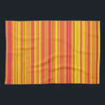 Orange Red Yellow Stripes Kitchen Towel<br><div class="desc">Orange Red Yellow Stripes kitchen towel</div>