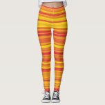 Orange Red Yellow Stripes Leggings<br><div class="desc">Orange Red Yellow Stripes Leggings</div>
