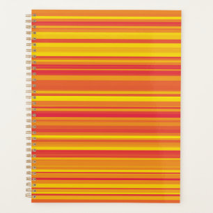 Orange Red Yellow Stripes Planner