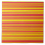 Orange Red Yellow Stripes Tile<br><div class="desc">Orange Red Yellow Stripes ceramic tile</div>