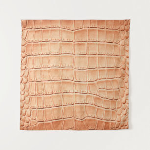 Orange Reptile Leather Texture Design Tapestry