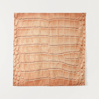 Orange Reptile Leather Texture Design Tapestry
