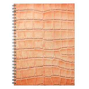 Orange reptile leather texture notebook