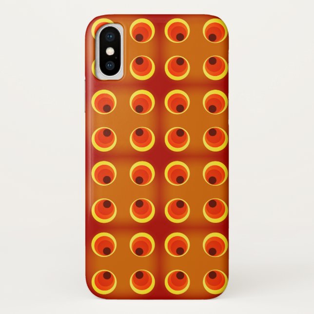 orange rétro 1970 Coque-Mate coque iphone (Dos)