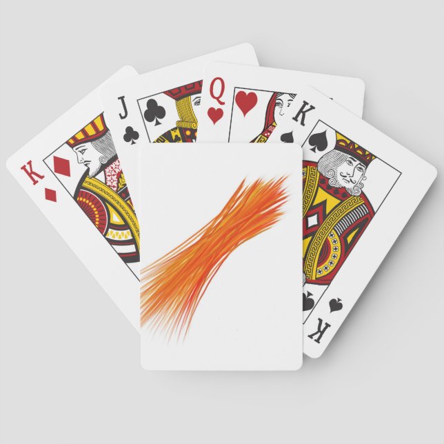 Orange Retro Abstract Painting Playing Cards (Back)