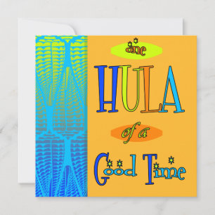 Orange Retro Luau Hula d'une bonne invitation
