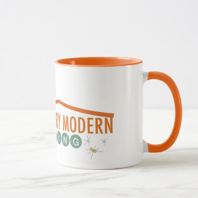Orange Retro Modern Mug (Right)