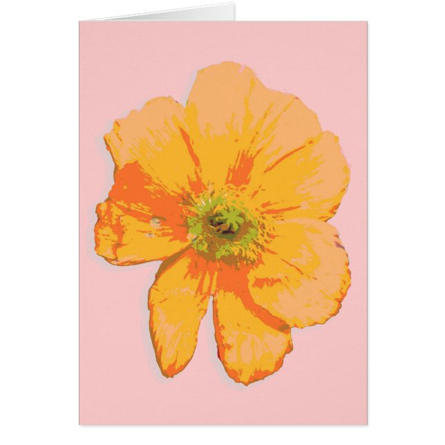 Orange Retro/ PopArt Flower (Front)