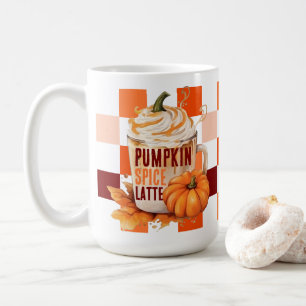 Orange Retro Pumpkin Spice Latte Thanksgiving Coffee Mug