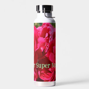 Orange Rhodies Flowers Floral Aluminum Water Bottl Bottle