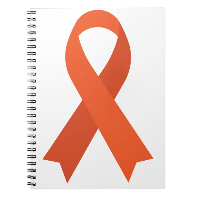 Orange Ribbon ADHD Multiple Sclerosis CRPS  Notebook (Front)