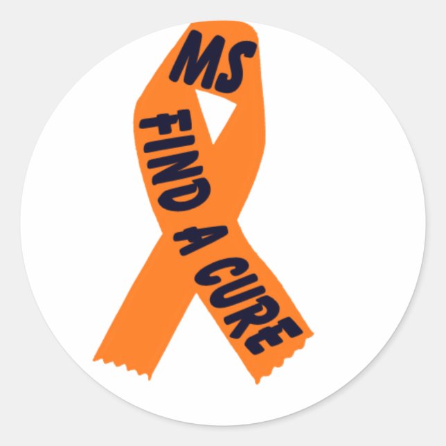 Orange Ribbon Awareness, Sticker (Front)