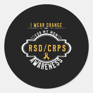 Orange Ribbon Crpsrsd Awareness And Support For Mo Classic Round Sticker