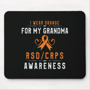 Orange Ribbon Crpsrsd Awareness For Grandma From S Mouse Pad