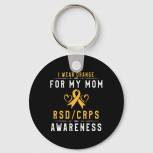 Orange Ribbon Crpsrsd Awareness For Mom Daughter S Keychain