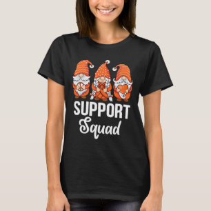 Orange ribbon Gnomes support survivor of Leukemia  T-Shirt
