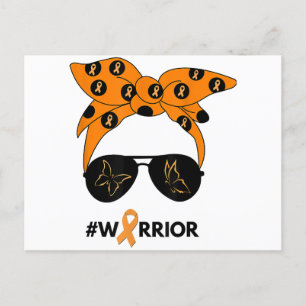 Orange Ribbon Kidney Cancer Warrior Bandana Unbrea Postcard