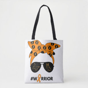 Orange Ribbon Kidney Cancer Warrior Bandana Unbrea Tote Bag