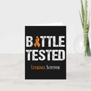 Orange Ribbon Leukaemia Awareness Byttle Tested Card