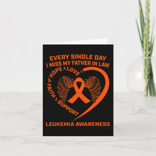 Orange Ribbon Leukaemia Awareness In Memory Of Fat Card