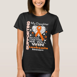 Orange Ribbon Leukaemia Awareness Supporting My Da T-Shirt