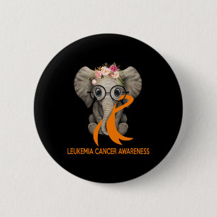 Orange Ribbon Leukaemia Cancer Awareness Month  2 Inch Round Button