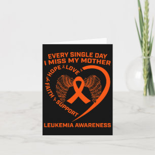 Orange Ribbon Mom Leukaemia Awareness In Memory Of Card