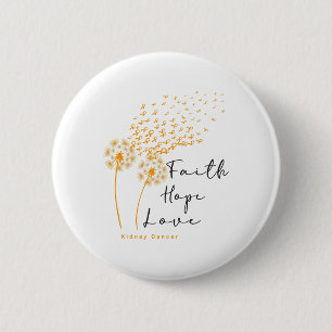 Orange Ribbon Resist The Storm Kidney Cancer Aware 2 Inch Round Button