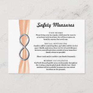 Orange Ribbon Silver Infinity Safety Measures Enclosure Card