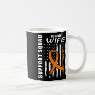 Orange Ribbon Wife Leukaemia Awareness Usa Flag Ca Coffee Mug