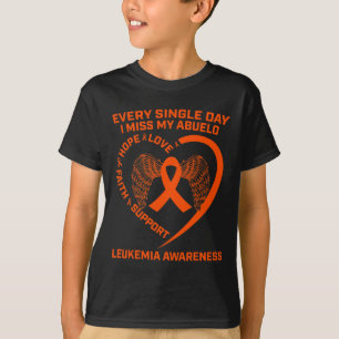 Orange Ribbon Wings Leukaemia Awareness In Memory  T-Shirt
