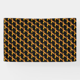 Orange Ribbons Tiled Pattern Banner