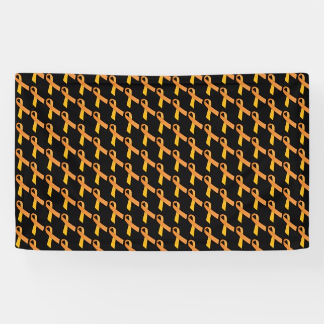 Orange Ribbons Tiled Pattern Banner (Horizontal)