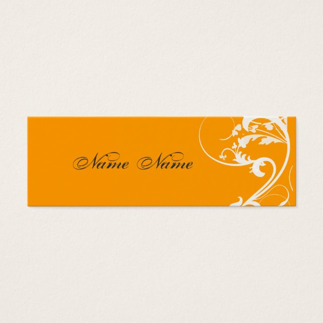 Orange Rich Baroque Vibrant Bold Floral Swirls (Front)