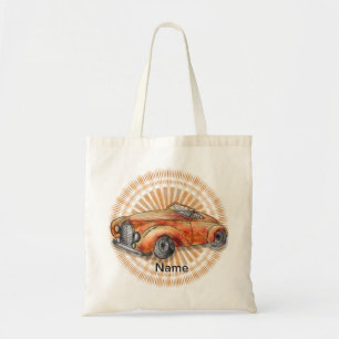 Orange Roadster Car tote bag