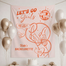 Orange Rodeo Bachelorette Party Nash Bach Tapestry