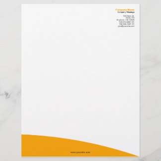 Orange Rolling Hill Letterhead