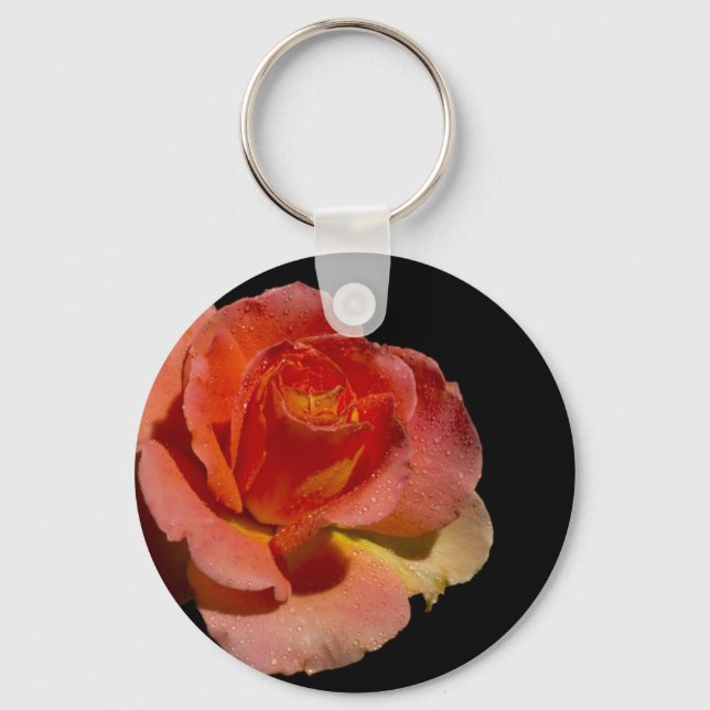 Orange Rose 2 Keychain (Front)