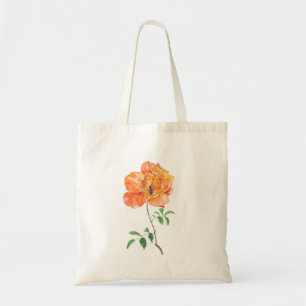 orange rose and a busy bee tote bag