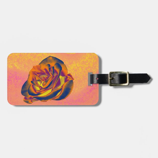 Orange Rose Bag Tag (Front Horizontal)