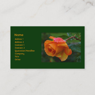 Orange Rose Business Card
