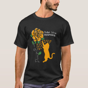 Orange Rose Cat Paws For Cure Multiple Sclerosis A T-Shirt