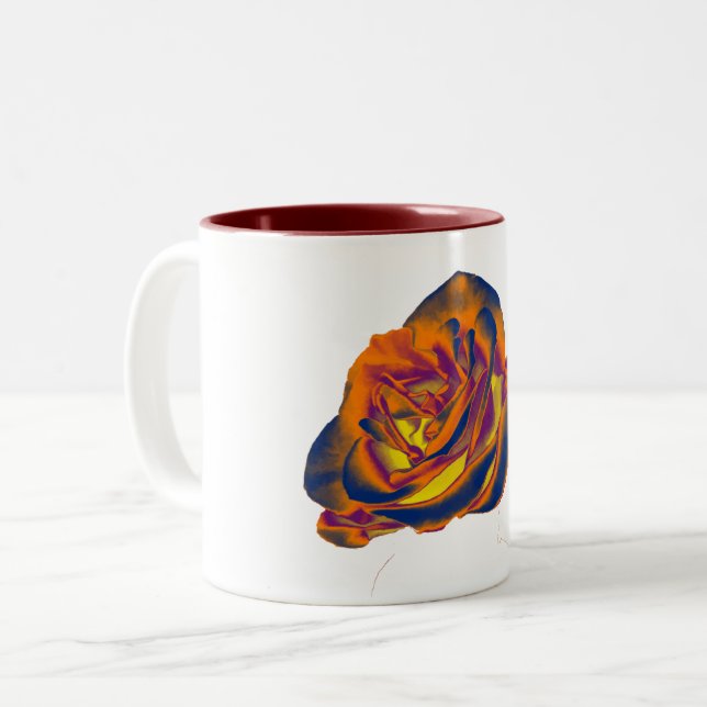 Orange Rose Coffee Mug (Front Left)