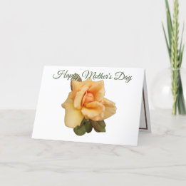 Orange Rose Cutout photo Carte de jour des mères b