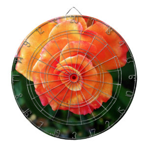Orange rose dartboard